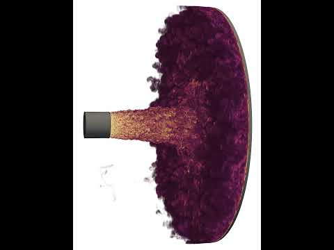 A Turbulent Jet at Mach 0.9 Impinging on a Plate