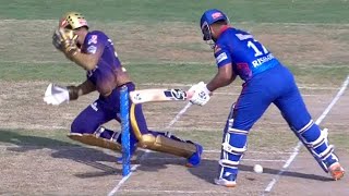 Rishabh Pant dangerously swings bat almost hit Dinesh Karthik's Helmet | KKR vs DC IPL 2021