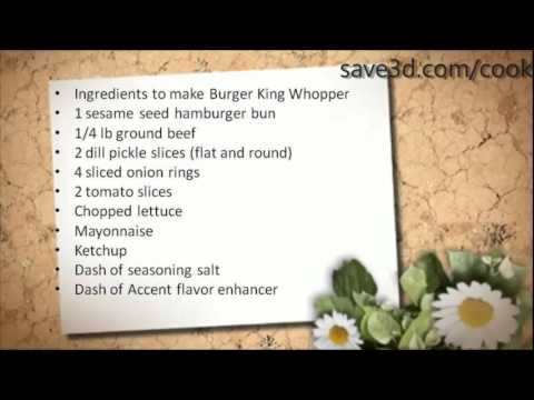 Secret Recipe - How to make Burger King Whopper (Copycat Recipes)