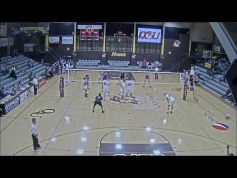 Out of system attack - Volleyball play - Shalev Saada #8 in GCU against Quincy U. 20/03/2015