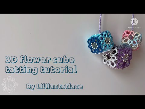 Tatting Tutorial for “Tiny Frozen Water Snowflake ” without bead designed by LillianTatLace