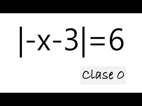 ECUACIONES CON VALOR ABSOLUTO DESDE CERO. |-x-3|=6. Matemáticas Básicas