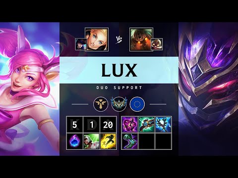 Lux Support vs Nautilus: Killing spree - EUW Challenger Patch 14.23