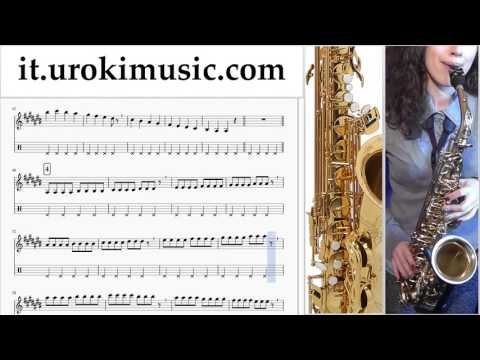 Lezioni di Sassofono Contralto OneRepublic - Counting Stars Parte#1 Melodia Tutorial Spartito