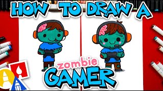 🎮🧟 How To Draw A Zombie Gamer 🧟🎮