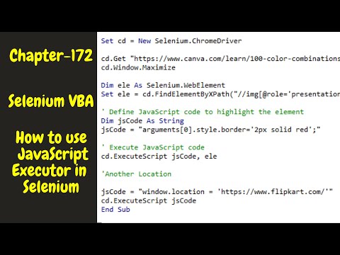 Selenium Vba How Do I Execute Javascript Code In Selenium