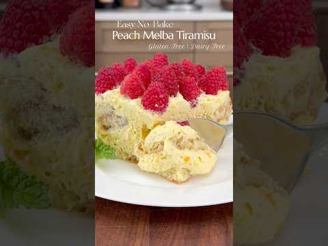 Peach Melba Tiramisu | No-Bake Summer Dessert  #nobake #tiramisu #summerdessert
