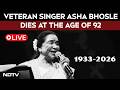 Asha Bhosle Dies Asha Bhosle Dies At 92 Legendary Singer Asha Bhosle No More