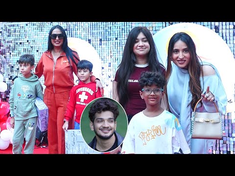 Munawar Faruqui Wife Mehzabeen Coatwala & Kids At Gurmeet-Debina Daughter 'Divishha' Birthday Party