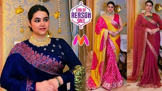 Myntra EOR sale wedding wear saree, Jewellery set , head jewellery & footwear haul @PoojaRikichoyal 
