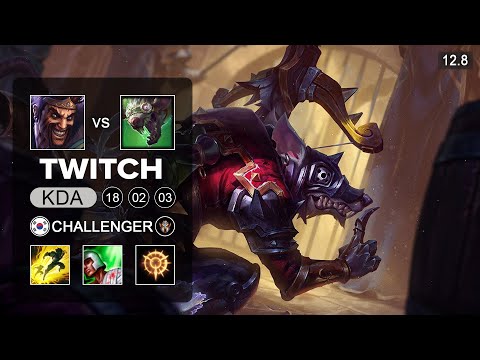 Deft Twitch vs Draven ADC - KR Challenger - Patch 12.8 Season 12