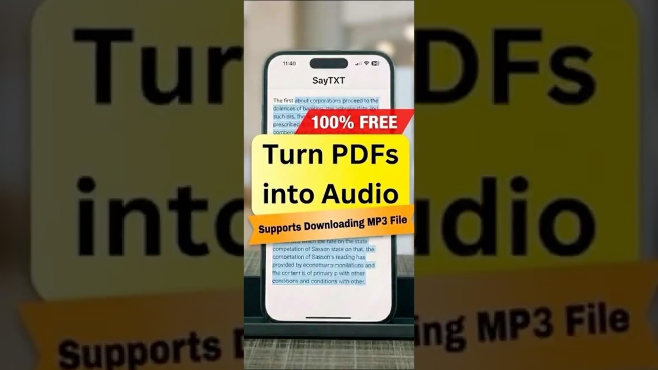 Free PDF to MP3 Converter on iPhone #tts