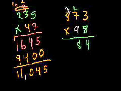 020 Multiplication 7  Old video giving more examples