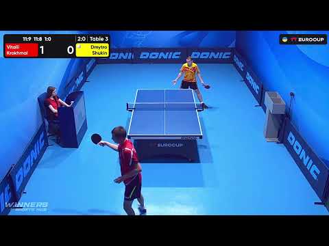 16:20 Vitalii Krokhmal  - Dmytro Shukin 28.09.2023 TT Euro.Cup  Ukraine Master. TABLE 3