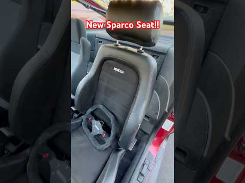 New Sparco seat for the Honda CRX! Full video up! #HondaCRX #Sparco