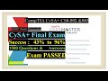 CySA+ Practice Questions | CompTIA CySA+ Final  Exam Questions | Cysa+ Dumps | Exam # 1.