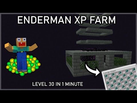 Minecraft Enderman Farm 1 Hit XP Farm Tutorial | 1.16+