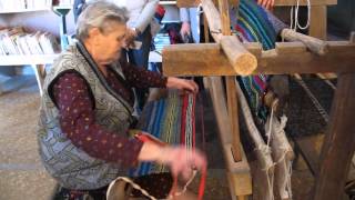 preview picture of video 'Woman weaving on handmade loom in Goranovtsi, Bulgaria, Sept. 2013'