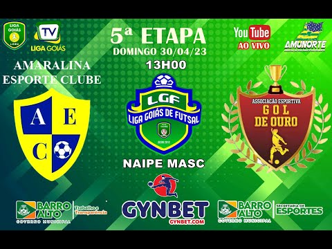 LIGA GOIÁS DE FUTSAL GYNBET.COM –AMARALINA EC X GOL DE OURO MARA ROSA