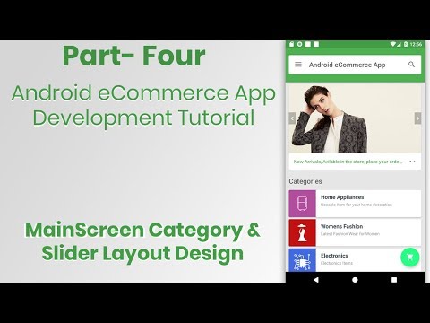 eCommerce Android App Development Tutorial Feature News and Category Layout Design