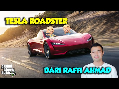 SULTAN ANDARA RAFFI AHMAD kasih Tesla Roadster untuk Upin Ipin - GTA V Upin Ipin Episode Terbaru 457
