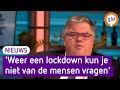 'Weer een lockdown kun je niet van de mensen vragen', zegt burgemeester Bruls