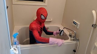 kept宅のお風呂汚れvsスパイダーマン