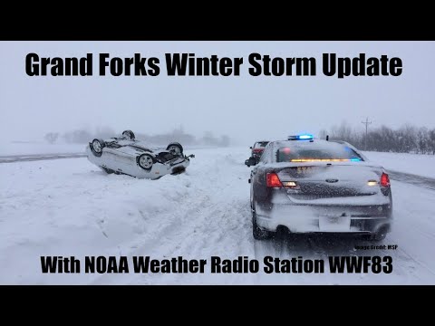 Grand Forks ND Winter Storm Update Livestream w/ NOAA Weather Radio Station WWF83