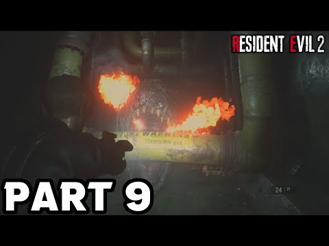 RESIDENT EVIL 2 REMAKE Walkthrough Gameplay Part 9 - ALLIGATOR BOSS (RE2 LEON) | Urdu/Hindi