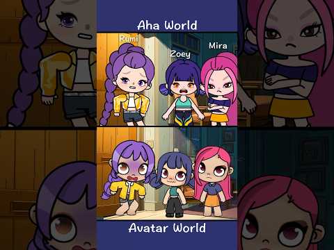 #ahaworld #avatarworld ❤️💙 Kpop demon hunters 😈 #tocaboca #animation #kpopdemonhunters