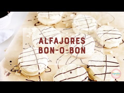 Alfajores bon-o-bon (Argentine peanut butter filled alfajores covered in white chocolate)