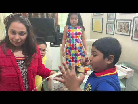 Raad, Razanah & Mahdi are helping Mommy to make delicious cake at home