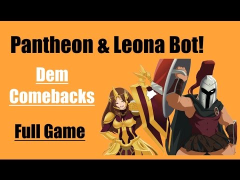 Pantheon & Leona Bot Lane - Comeback Gameplay