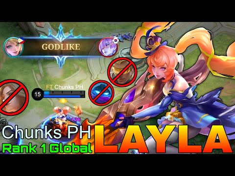 Godlike Layla Underrated Marksman Carry The Game - Top 1 Global Laylia by Chunks PH - Mobile Legends