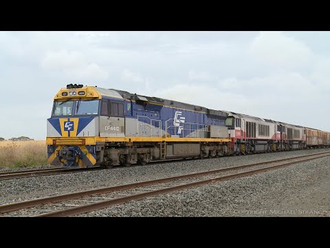 5PM9 SCT Australian Diesel Locomotive Freight Train Stops At Gheringhap Loop (21/3/2021) - PoathTV
