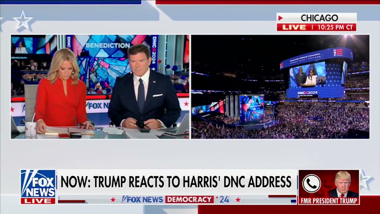 President Trump Reacts To Kamala's DNC Speech on Fox News