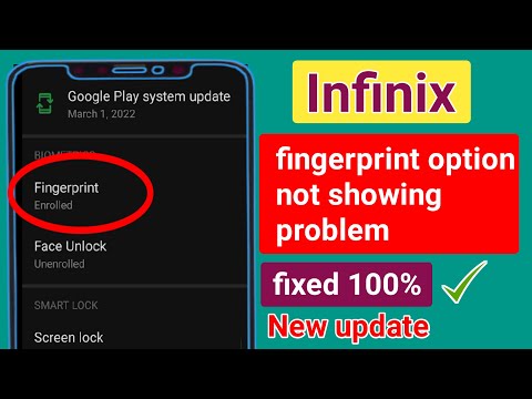 Fix fingerprint option not showing on infinix.fingerprint option missing on infinix mobile fix