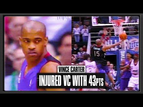 Injured Vince Carter Drops 43pts vs Houston | March 5th 2002