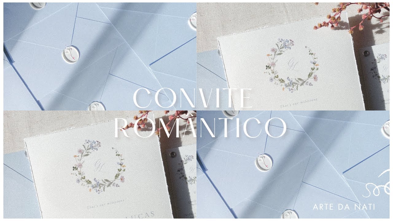 CONVITE DE CASAMENTO ROMÂNTICO: Produção da papelaria completa!