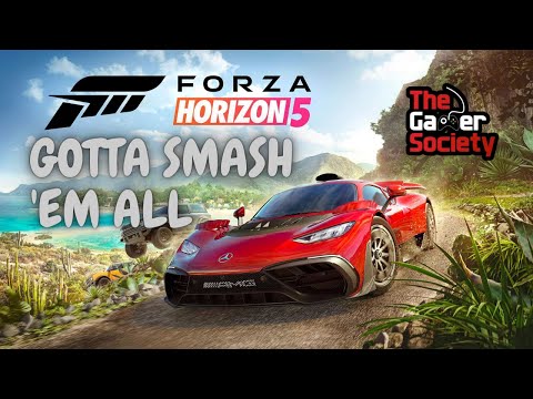 FORZA HORIZON 5: GOTTA SMASH 'EM ALL - COMPLETE 5 SEASONAL SMASHABLES CHALLENGES - HOW TO UNLOCK!