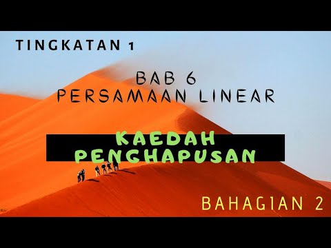 [versi BM] KSSM Math F1 | Bab 6 Persamaan Linear Serentak menggunakan Kaedah Penghapusan (Part 2/2)