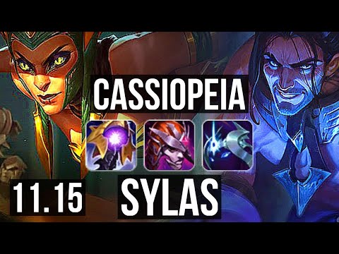 CASSIOPEIA vs SYLAS (MID) | Rank 2 Cassio, 8 solo kills, 11/2/3, Dominating | NA Challenger | v11.15