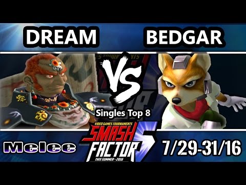 SF5 SSBM - Dream (Ganondorf) Vs. SB | Bedgar (Fox) Smash Melee L. Top 8 Qualifier