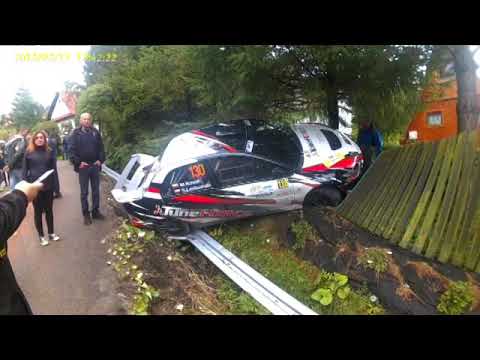 64 Rajd Wisły 2018 Kowal / Lenkowski crash dzwon Mitsubishi Lancer