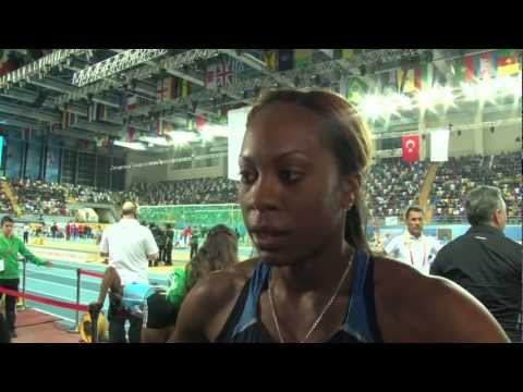 Istanbul 2012 Mixed Zone: Sanya Richard-Ross USA