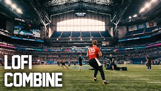 Lofi NFL Combine drills to write scouting reports to