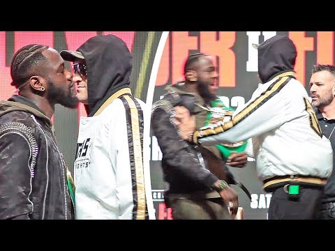 Tyson Fury & Deontay Wilder Shoving Each Other Around While Promoting Title Fight