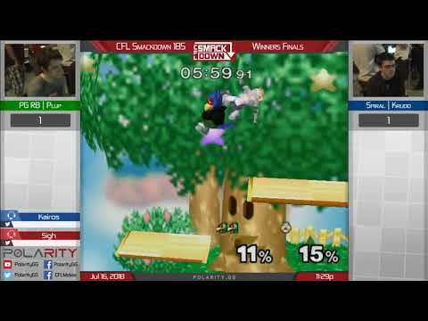CFL Smackdown 185 Melee - PG | Plup (Falco) vs SC Krudo (Sheik) - Winners Finals
