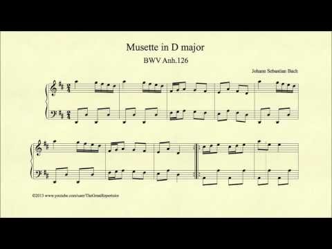 Bach, Musette in D major, BWV Anh 126, Piano