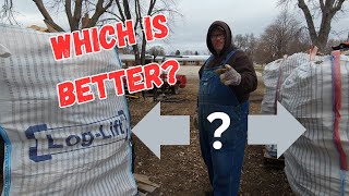 Battle of the bulk bags.  Some firewood production and my thoughts on the different bulk bags I use
